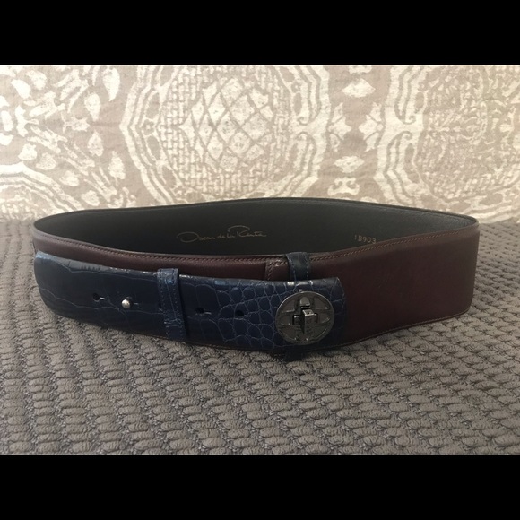 Oscar De La Renta Leather Belt, Small main image 5
